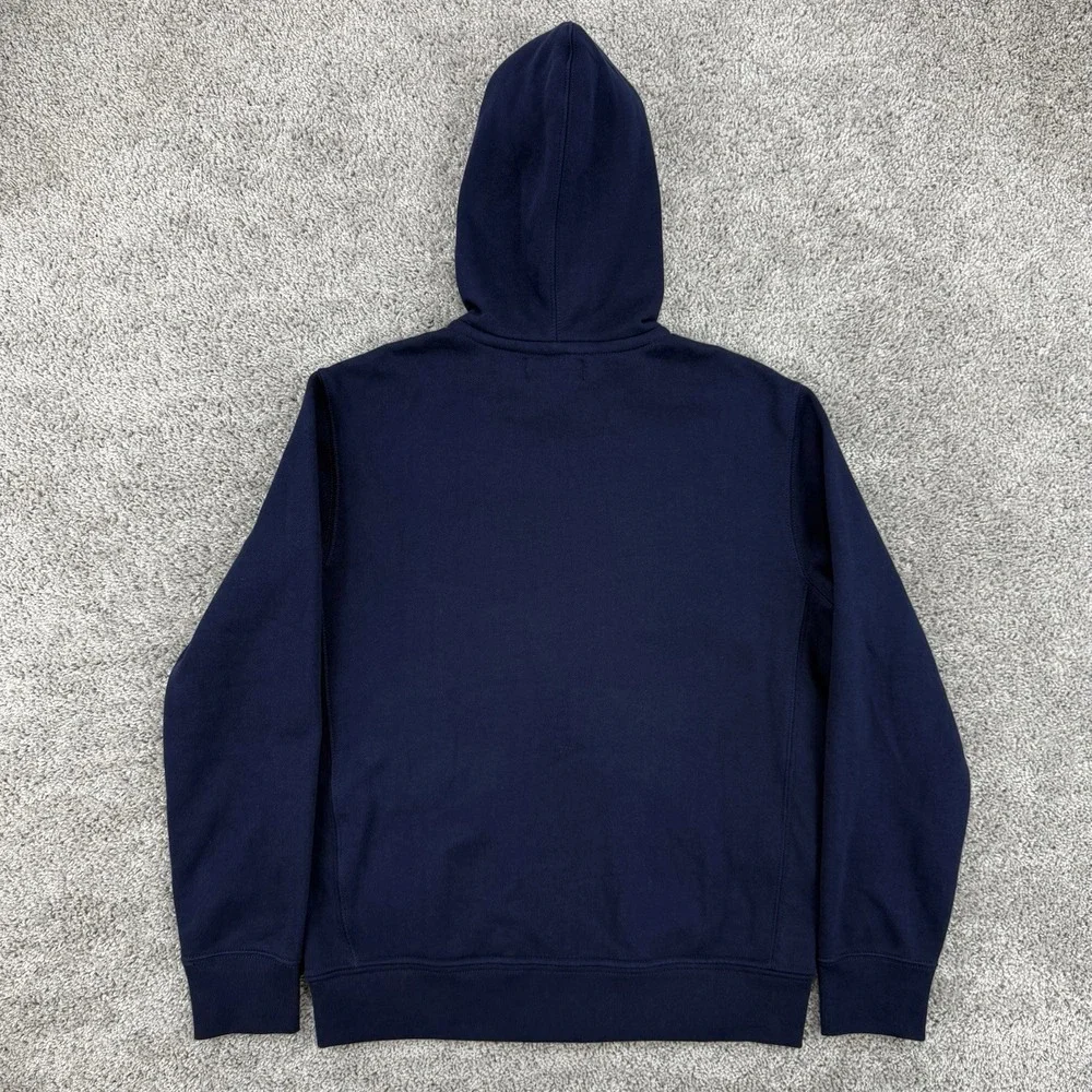 Polo Ralph Lauren Hoodie Men's L Navy Full Zip Heavyweight Fleece Drawstrings